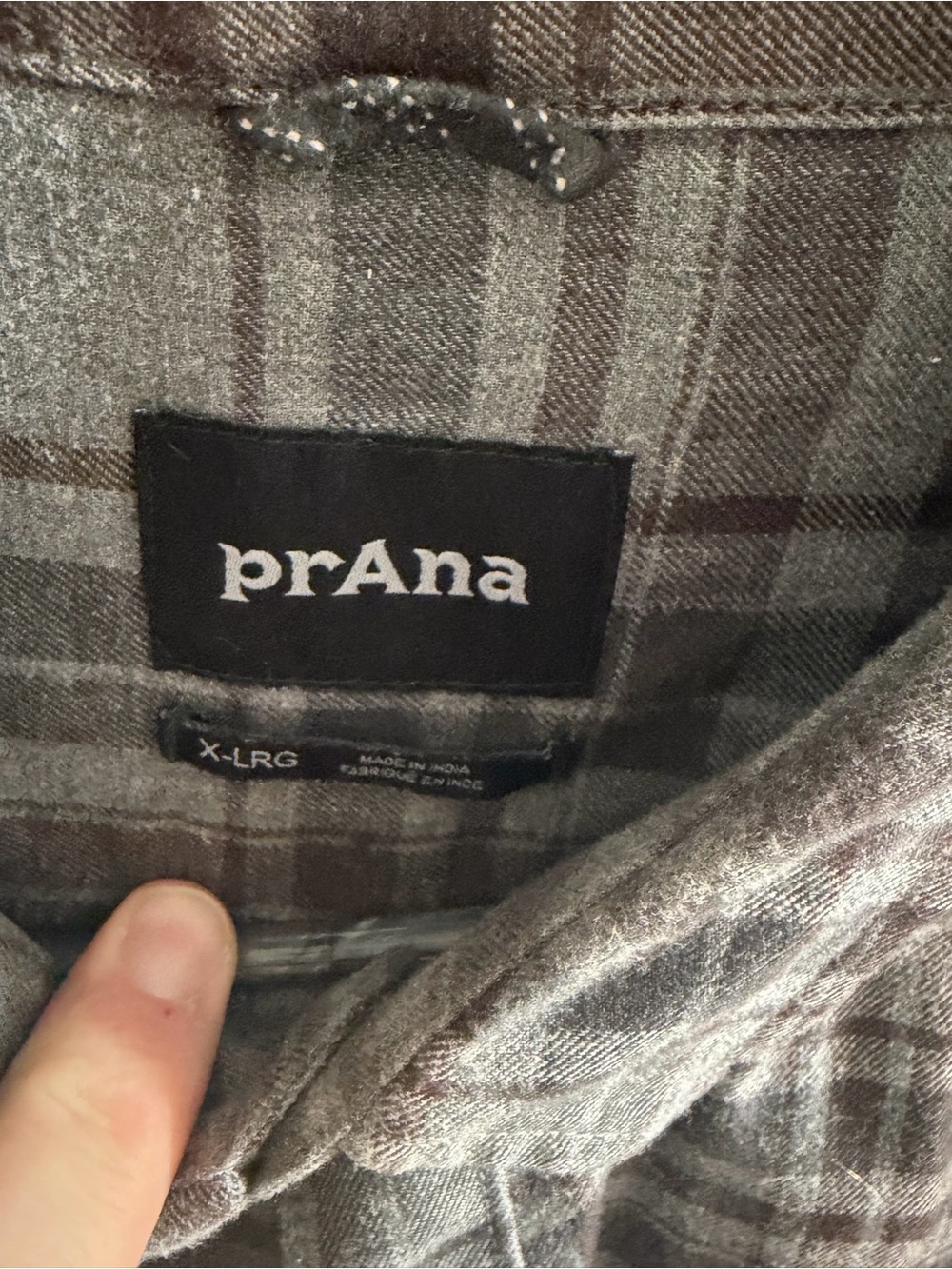 Prana Men's Soft Plaid Flannel Button Down Shirt - XL - Picture 2 of 3